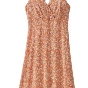 Patagonia Amber Dawn Dress Hillside Trails Toasted Peach, Medium